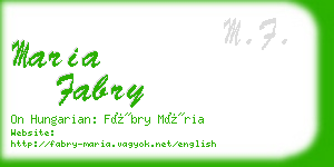 maria fabry business card